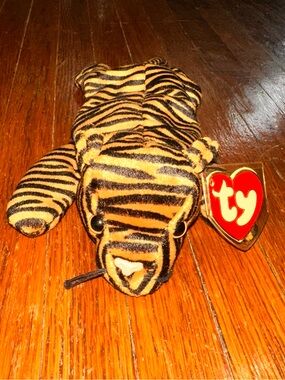 TY Stripes Beanie Baby Tiger 3rd Gen Swing Tag 2nd get Tush Tag